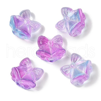 Transparent Spray Paint Glass Beads GLAA-Z011-06B-1