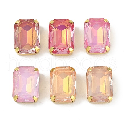 Brass Glass Rhinestone Sew on Rhinestones RGLA-B004-10B-G-1