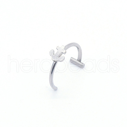 Anti-Tarnish 304 Stainless Steel 20 Gauge Fake Lip Rings Piercing Jewelry WGC994D-06-1