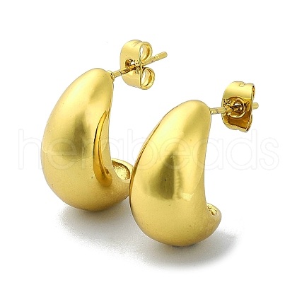 Ion Plating(IP) 304 Stainless Steel Stud Earrings EJEW-C071-02B-G-1