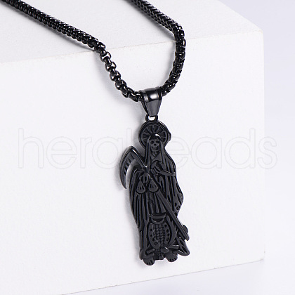Retro European American Punk Hip-hop Death Stainless Steel Pendant Necklaces RD8760-3-1