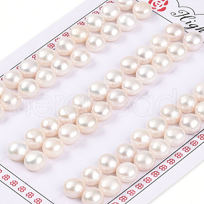 Grade 3A Natural Cultured Freshwater Pearl Beads PEAR-N018-3A-7580A-1