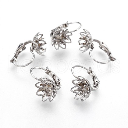 Tarnish Resistant 304 Stainless Steel Leverback Earring Findings STAS-P221-09P-1