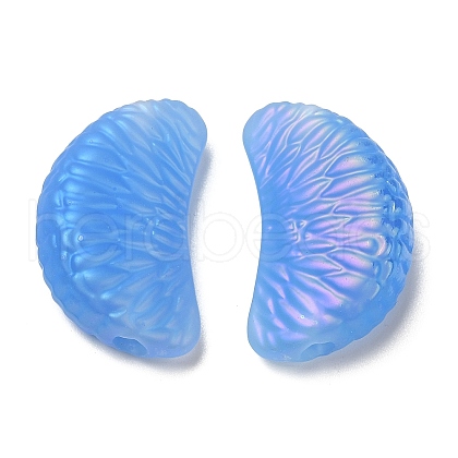 Baking Paint Rubberized Style Acrylic Beads MACR-D074-01E-1
