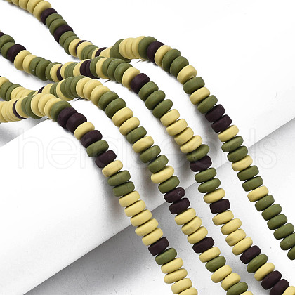 Handmade Polymer Clay Beads Strands CLAY-N008-008W-1