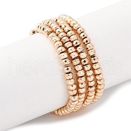Electroplated Synthetic Non-Magnetic Hematite Beads Strands G-H020-D01-03RG-1