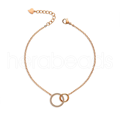 Stainless Steel Cable Chain Link Bracelets BA7769-2-1