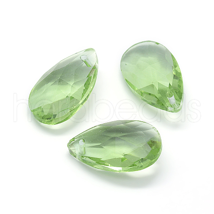 Faceted Glass Pendants GLAA-F069-L-A11-1