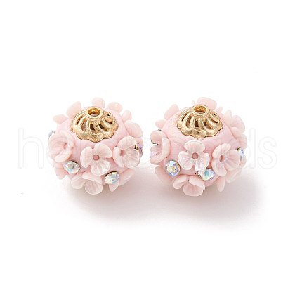Handmade Resin Indonesia Round Beads IPDL-P005-24AS-01-1