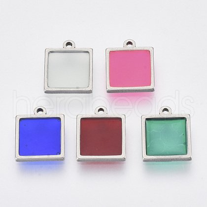 201 Stainless Steel Pendants STAS-R100-44B-1