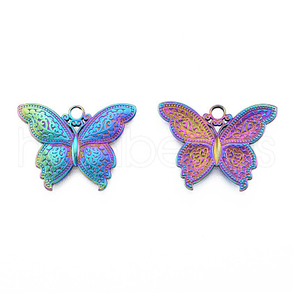 Ion Plating(IP) 201 Stainless Steel Pendants STAS-N098-227M-1