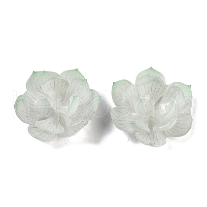 Simulation Lotus Shape Acrylic Bead Caps SACR-A008-06B-1
