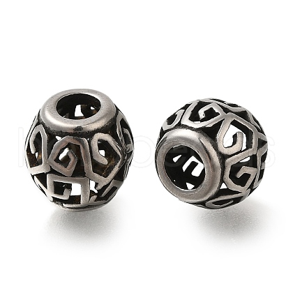 304 Stainless Steel European Beads STAS-D191-05L-AS-1