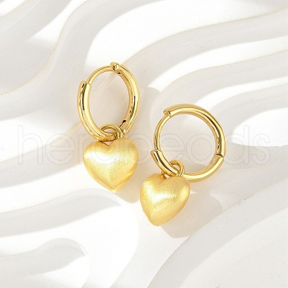 Brass Pendants Hoop Earrings EJEW-B120-08G-01-1