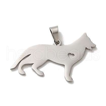 Non-Tarnish 304 Stainless Steel Pendants STAS-O005-14P-1