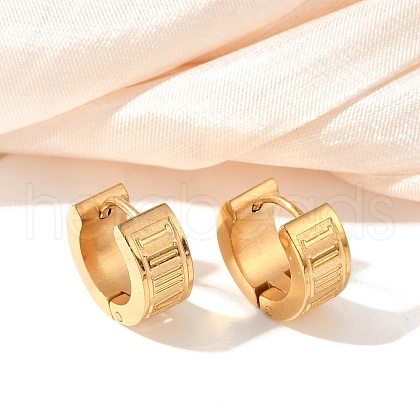 304 Stainless Steel Polishing Effect Hoop Earrings EJEW-M001-39G-1