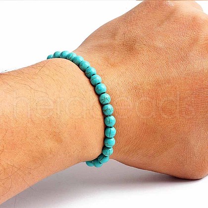 Turquoise Bracelet with Elastic Rope Bracelet DZ7554-8-1