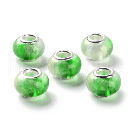 Two Tone Resin European Beads RESI-M001-02E-1