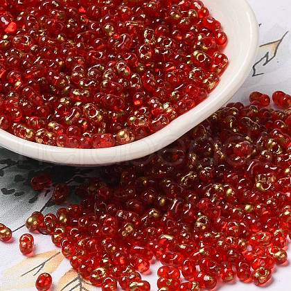 Spray Painted Glass Seed Beads SEED-F005-06A-02-1