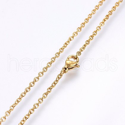 304 Stainless Steel Cable Chains Necklaces MAK-L015-34B-1