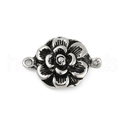 304 Stainless Steel Flower Connector Charms STAS-F310-25AS-1