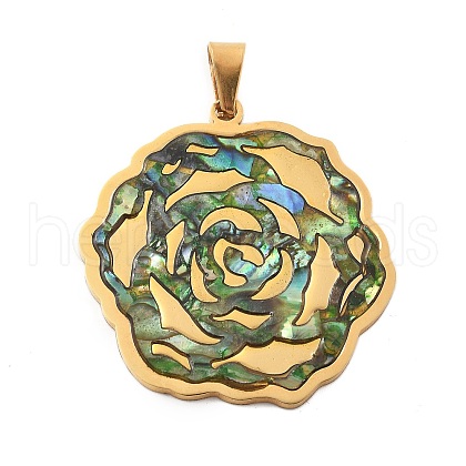 304 Stainless Steel Pendants STAS-F313-02G-1