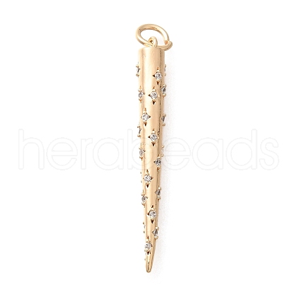 Brass Micro Pave Cubic Zirconia Pendants KK-B127-11G-1