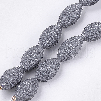 Handmade Polymer Clay Rhinestone Beads RB-S058-03A-11-1