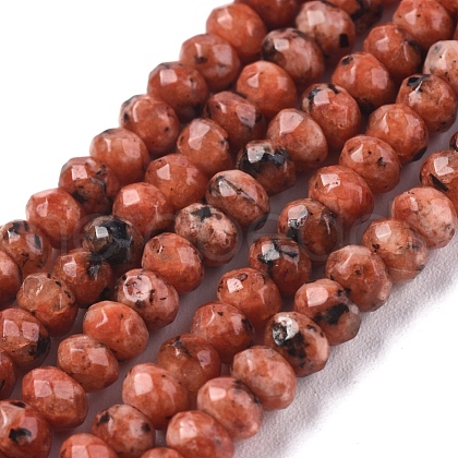 Dyed Natural Malaysia Jade Rondelle Beads Strands G-E316-2x4mm-37-1