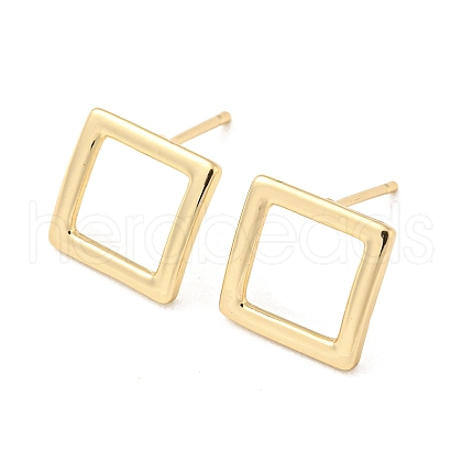 Brass Stud Earrings EJEW-B035-15KCG-1