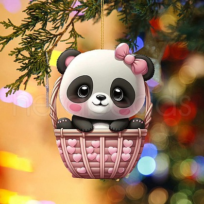 Panda with Heart Acrylic Hanging Ornaments PW-WG5B31B-02-1