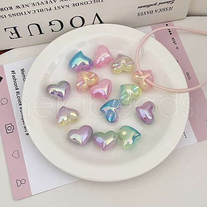 UV Plating Imitation Jelly Acrylic Beads OACR-N138-25-1