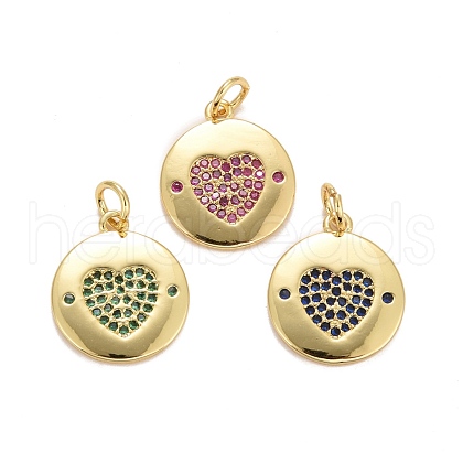 Cubic Zirconia Pendants KK-E275-26G-1