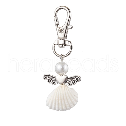 Angel Spiral Shell Pendant Decooration HJEW-JM01964-02-1