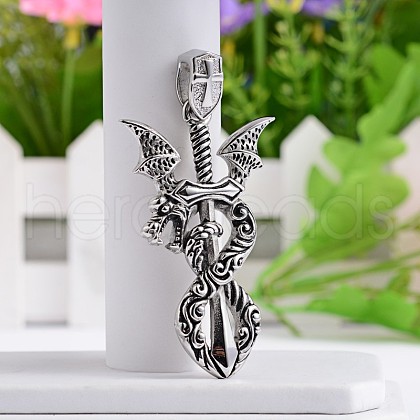Dragon 304 Stainless Steel Big Pendants X-STAS-M206-28AS-1