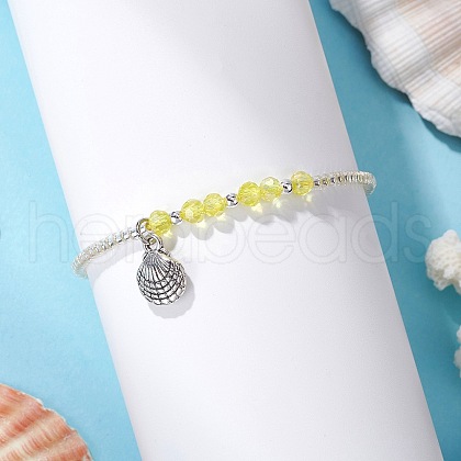 Glass Seed Beads Braided Bracelets BJEW-MZ00176-06-1