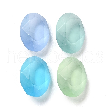Frosted Glass Rhinestone Cabochons RGLA-G022-05B-1