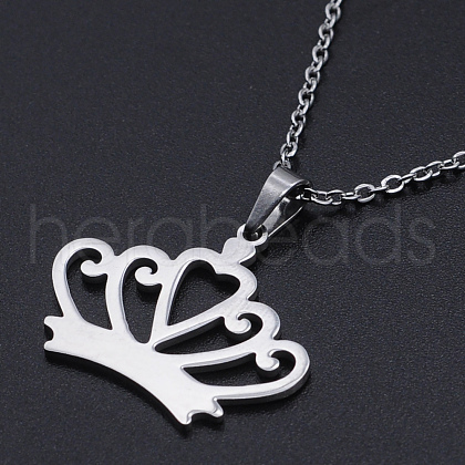Non-Tarnish 201 Stainless Steel Pendants Necklaces NJEW-S105-JN687-45-1-1