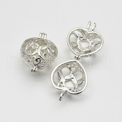 Brass Locket Pendants KK-N0072-10S-1