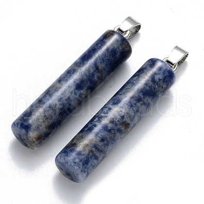 Natural Blue Spot Stone Pendants G-R456-09-1