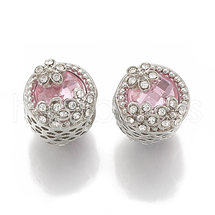Alloy Rhinestone Beads PALLOY-T048-10P-1