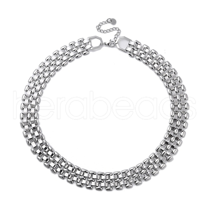 Non-Tarnish 304 Stainless Steel Link Necklaces NJEW-Q340-05P-1