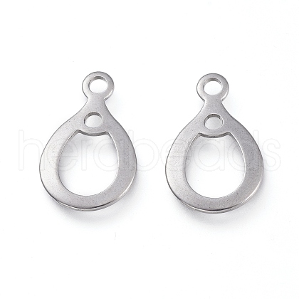 Non-Tarnish 201 Stainless Steel 2-Loop Link Pendants X-STAS-L232-085P-1