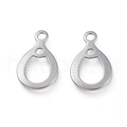 201 Stainless Steel  2-Loop Link Pendants X-STAS-L232-085P-1