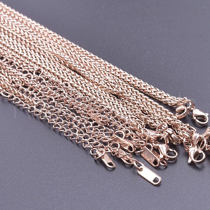 2.5mm Stainless Steel Wheat Chain Necklaces AL4301-3-1