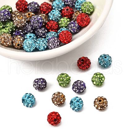 Pave Disco Ball Beads RB-Q195-A6mm-M-1