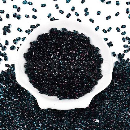 Picasso Spray Painted Glass Seed Beads SEED-T006-04-12-1