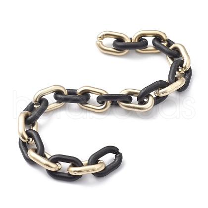 Handmade Spray Painted CCB Cable Chains AJEW-JB00718-02-1