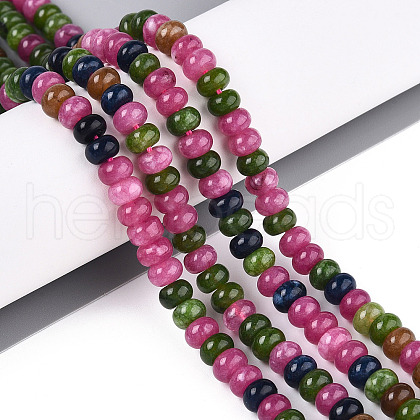 Dyed Natural White Jade Beads Strands G-T139-58B-01-1