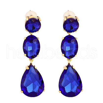 Sparkling Waterdrop Shaped Colorful Rhinestone Earrings for Women - Fashionable and Unique ST7442069-1
